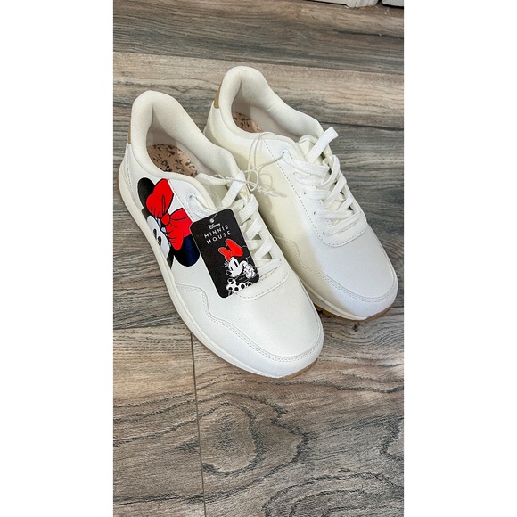 Disney Minnie Mouse Women’s White Athletic Sneakers - Picture 1 of 8